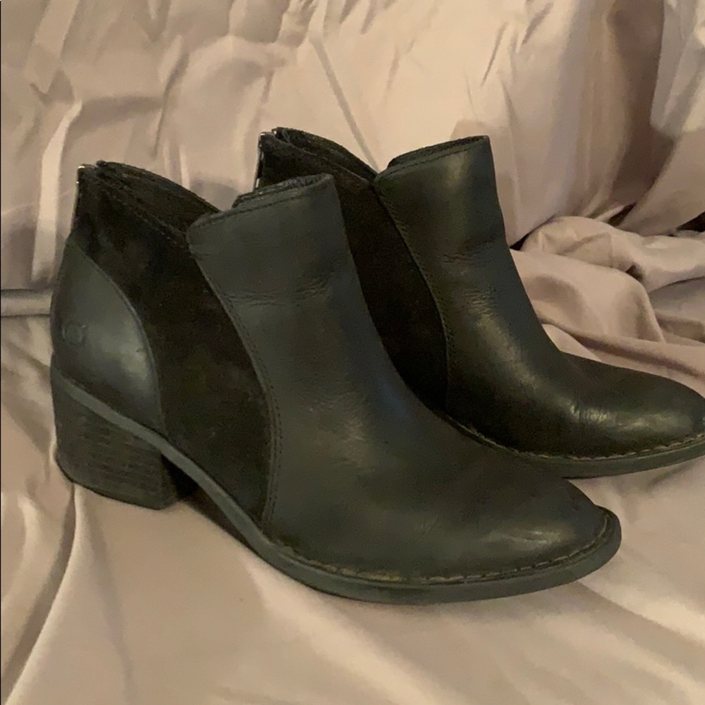 Born Black leather Booties